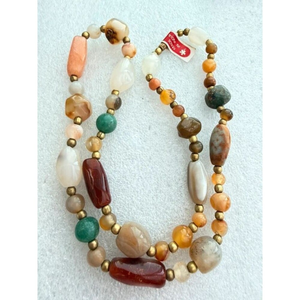 Vintage Natural Gemstone Necklace,